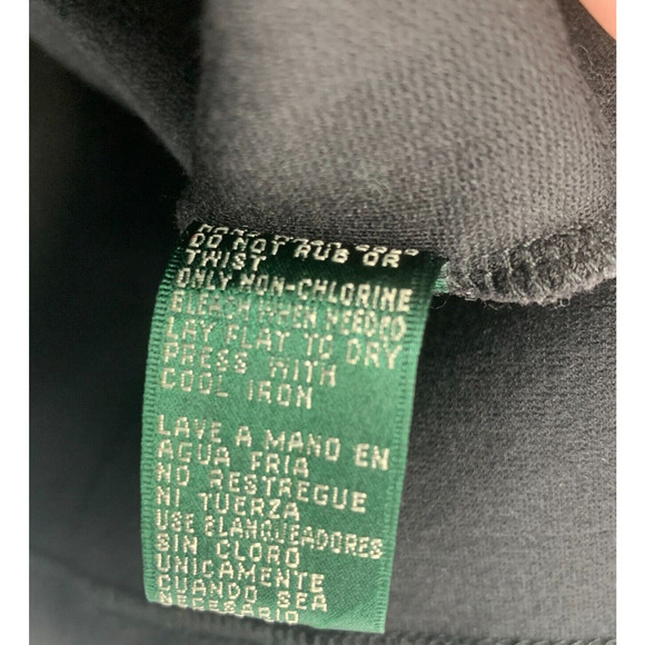 Vtg Lauren Ralph Lauren Black Ponte Knit Stretch Snap Front Shacket Jacket Sz L - Picture 4 of 6